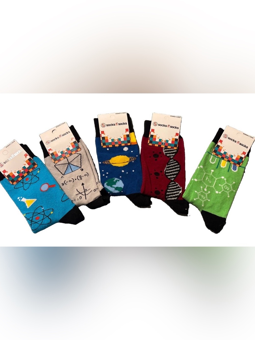 Socks n' Socks Science Themed Women’s Crew Novelty Gift New